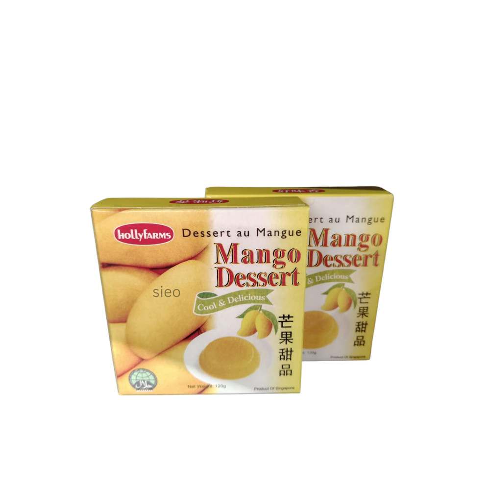 HollyFarms Mango Dessert Cool & Delicious Pudding Mix 2 Boxes 240g Total Halal