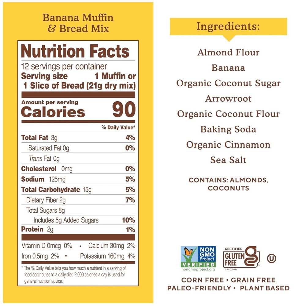 Almond Flour Banana Bread Mix – Gluten Free, 3 Boxes