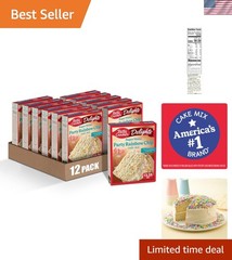 America’s Favorite Rainbow Chip Cake Mix, 13.25 oz, 12-Box for Easy Celebrations