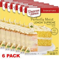 DUNCAN HINES Perfectly Moist LEMON SUPREME Cake Mix 15.25 oz Box – 6 PACK