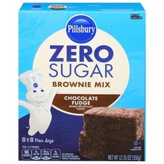 (6 pack) Pillsbury Zero Sugar Chocolate Fudge Flavored Brownie Mix, 12.35 oz Box
