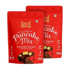 Foodstrong Oats And Millet Pancake Mix, Chocolate Banana 250g Each Set Of 2