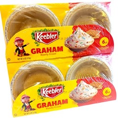 2 Pack Keebler Ready Crust Mini Graham Cracker Pie Crusts Premade 6 Count 4oz
