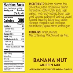 Krusteaz Banana Nut Muffin Mix Real Bananas & Walnuts 15.4 oz Box 2 PACK