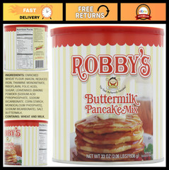 Buttermilk Pancake Mix – Golden Malted, 33oz Cans (Pack of 3) – Fluffy & Delicio