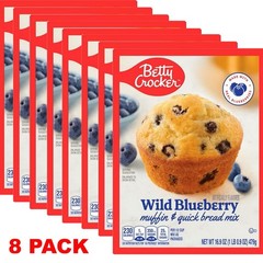BETTY CROCKER Wild Blueberry Muffin and Quick Bread Mix 16.9 Oz Box – 8 PACK