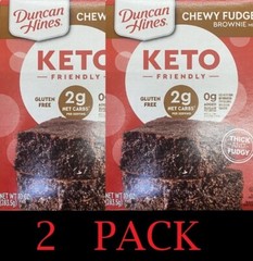 2x Duncan Hines KETO FRIENDLY CHEWY FUDGE BROWNIE Baking Mix 10 Oz Box – 2 PACK