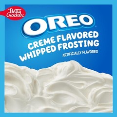 Betty Crocker OREO Creme Flavored Whipped Frosting, Gluten Free Frosting, 12 Oz