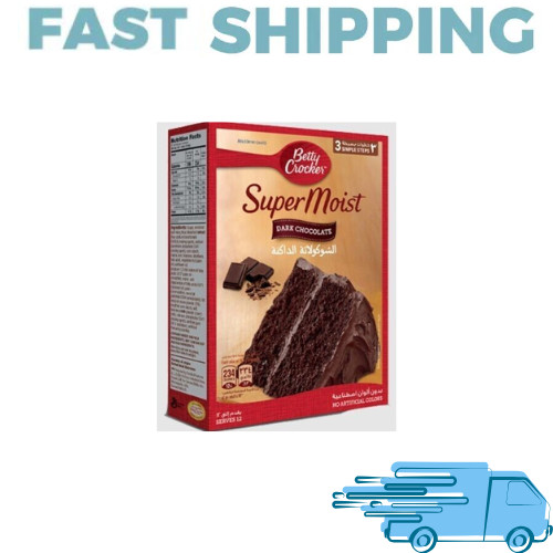 Betty Crocker Super Moist Dark Chocolate Cake Mix Rich Taste&No Artificial Color