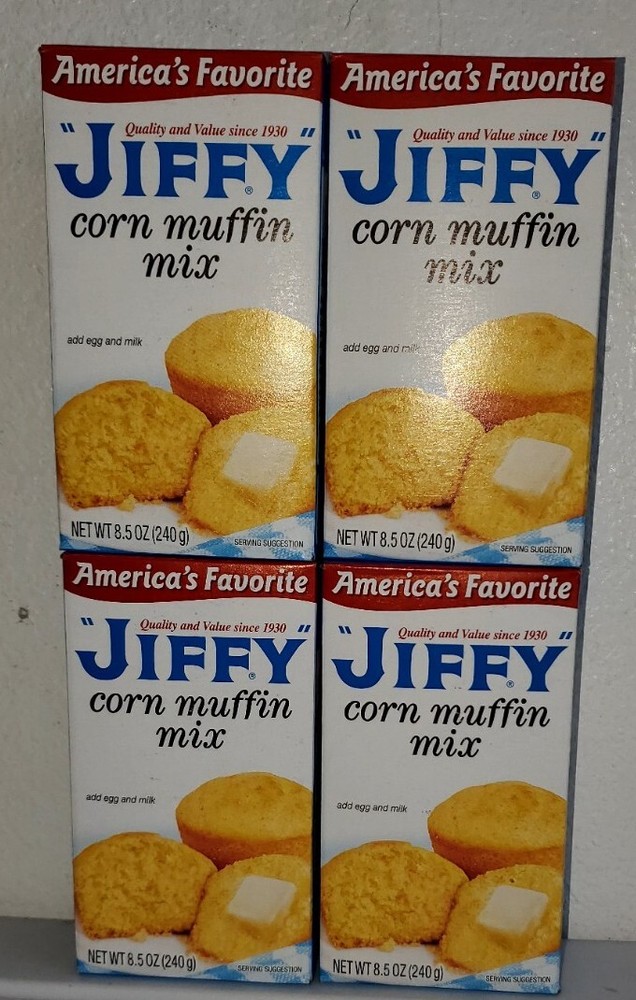 X4Jiffy Corn Muffin Baking Mix 8.5oz Corn Meal Cornbread Cake Mixes B.B 9/8 /23