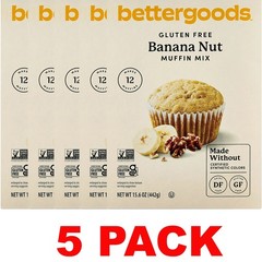 bettergoods Banana Nut Muffin Mix GLUTEN FREE 15.6 oz Box – 5 BOXES
