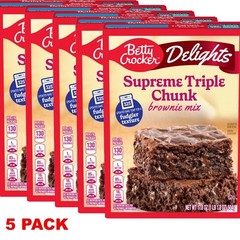 Betty Crocker Delights Supreme Triple Chunk Brownie Mix 17.8 oz Box – 5 PACK