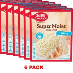 Betty Crocker Favorites Super Moist White Cake Mix 14.25 oz Box – 6 PACK