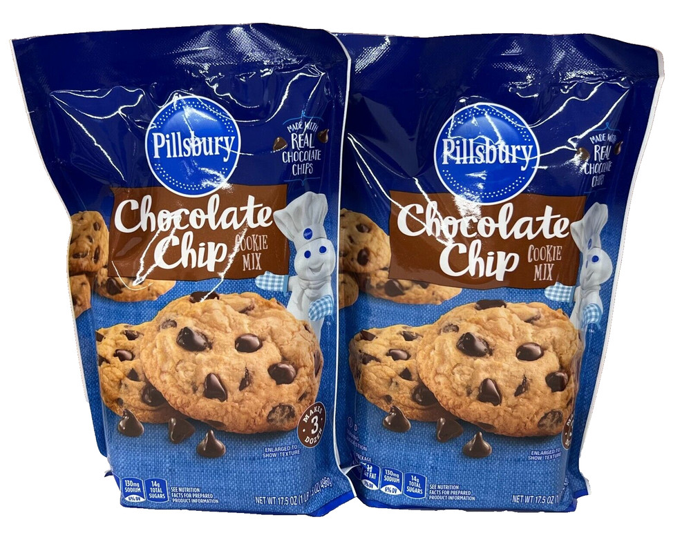 Pillsbury Chocolate Chip Cookie Mix 17.5 oz (2 Pack)