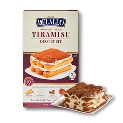 DeLallo Tiramisu Complete Dessert Kit, No-Bake Italian Cake Mix, Italy (1-Pack)