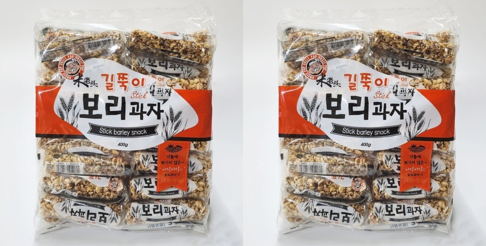 Korean Popular Snack UNCLE POP GILJJUKI Long Stick Barley Snack 400g X 2pack