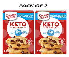 Duncan Hines Keto Friendly Chocolate Chip Cookie Mix, 8.8 oz. pack of 2