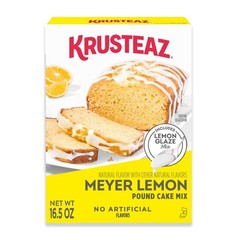 Meyer Lemon Pound Cake Baking Mix with Lemon Flavored Glaze, 16.5 oz Box (6