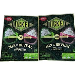 2 Betty Crocker Cupcake Kit Limited Edition Wicked Movie Cake Mix Vanilla 6/2026