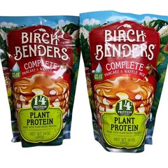 2x Birch Benders Plant Protein Pancake & Waffle Mix 14oz Vegan High Fiber
