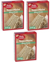 Betty Crocker Super Moist Butter Pecan Cake Mix, 375g (3 Pack)