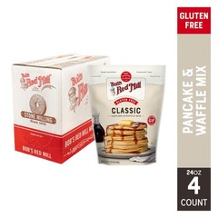 Gluten Free Pancake Mix, 24oz (Pack of 4) – Whole Grain, Non-GMO, Kosher