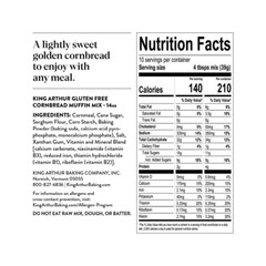 King Arthur Flour, Cornbread + Muffin Mix, Gluten Free, 14 Ounce