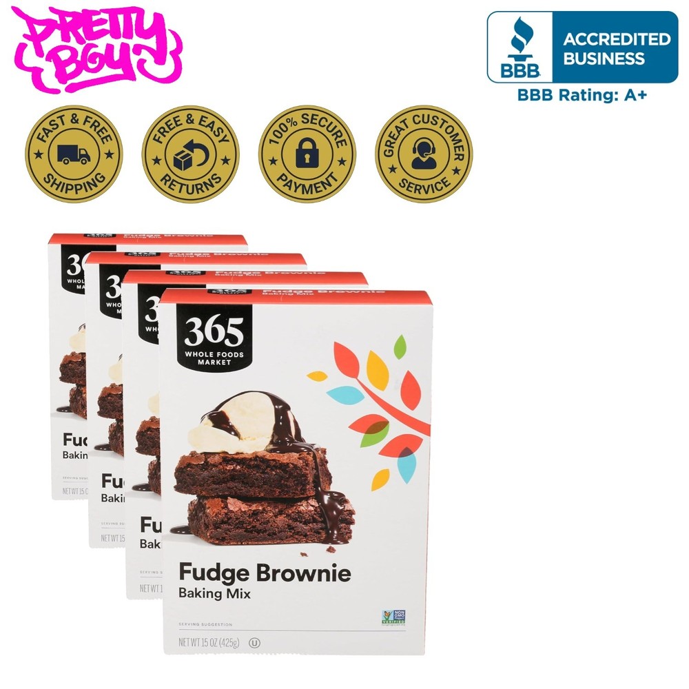 Chocolate Fudge Brownie Mix – 4 Pack of 15 Ounce Treats for All Occasions