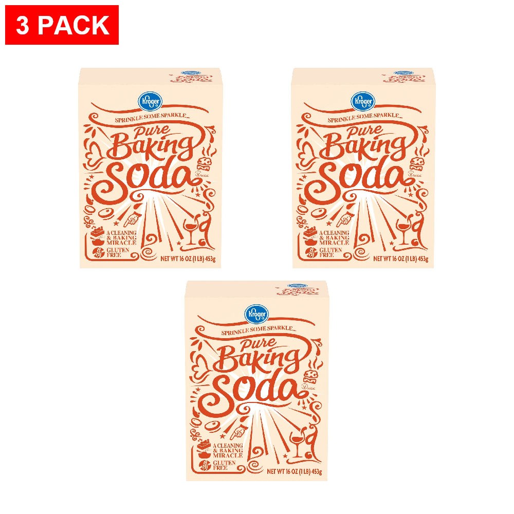 Kroger Pure Baking Soda 16 oz – Pack of 3