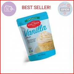 Miss Jones Baking Organic Yellow Cake and Cupcake Mix, Non-GMO, Vegan-Friendly,