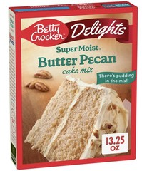 2 PACK Betty Crocker Delights Butter Pecan Cake Mix 13.25 oz