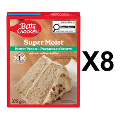 Betty Crocker Super Moist Butter Pecan Cake Mix 375g Baking Dessert (8 Packs)