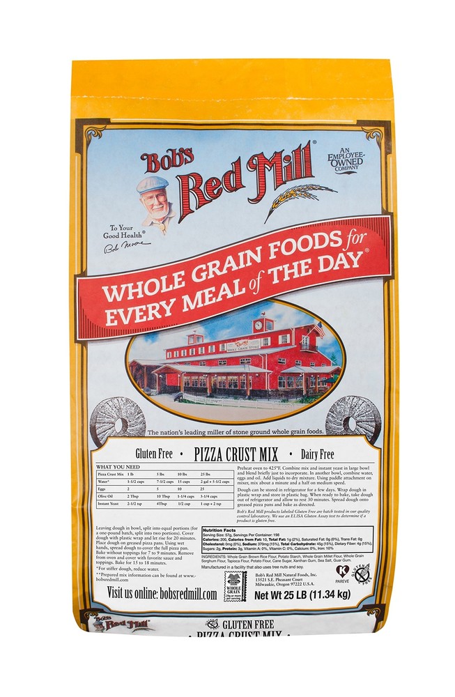 Bob’s Red Mill Bulk Pizza Crust Mix, Gluten Free, 1995B25, 25-Pound (Pack of 1)