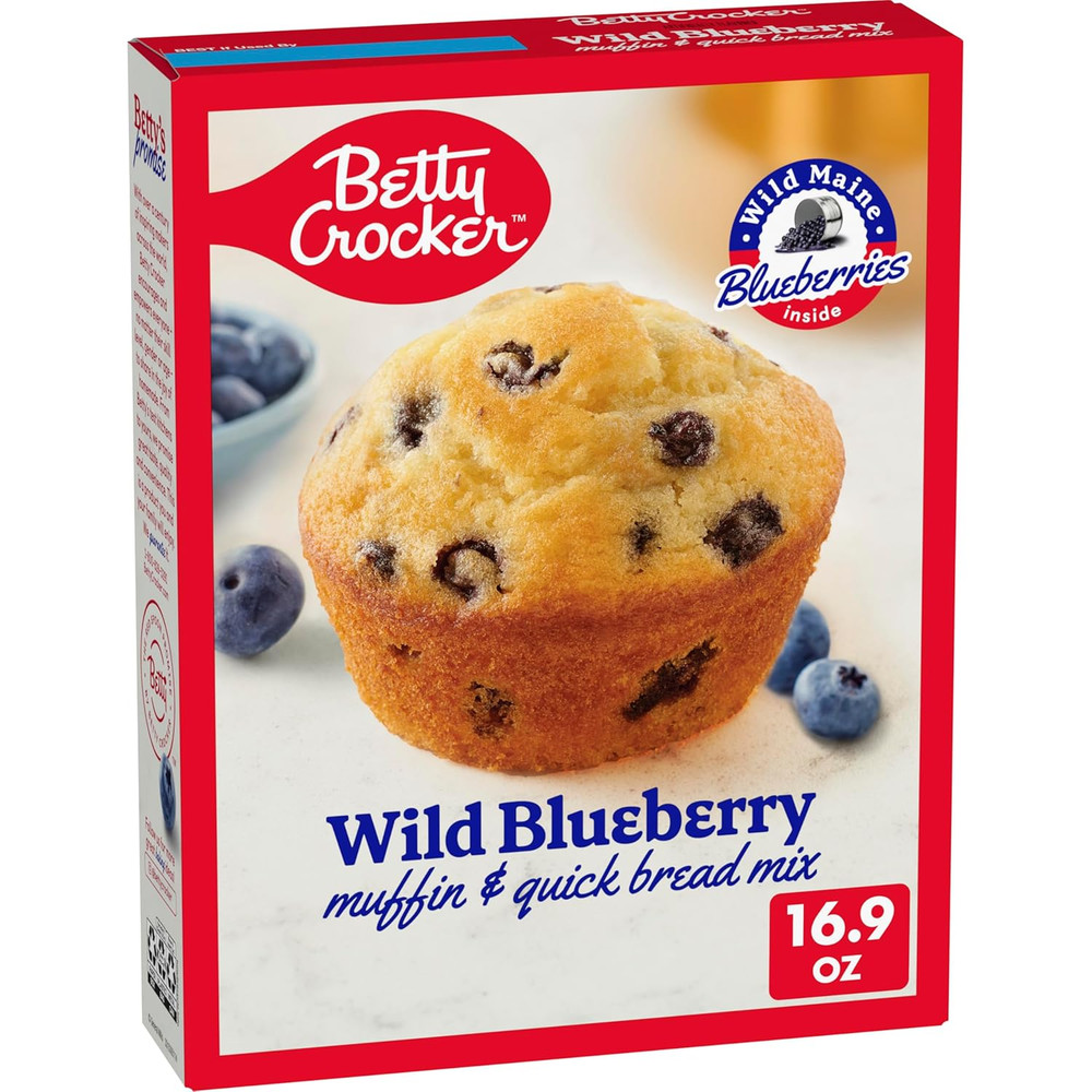 Betty Crocker Wild Blueberry Muffin and Quick Bread Mix, Wild Maine Blueberries