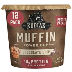 Kodiak Cakes High Protein Chocolate Chip Muffins Pack of 12 2.36 Ounce Cups