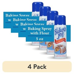 (4 pack) Baker’s Joy Baking Spray, No-Stick Baking Spray with Flour, 5 oz. Can