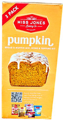 Miss Jones Pumpkin Bread Mix 3 x 15 Ounce Bags EXP 07/2027