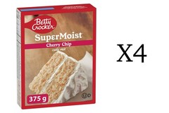 Betty Crocker Super Moist Cherry Chip Cake Mix 375g Pack of 4 From Canada