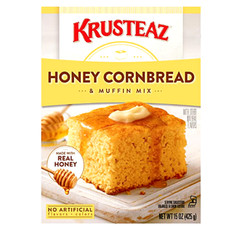 Krusteaz Honey Cornbread & Muffin Mix (Pack of 2) 15 oz Boxes