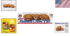 16.2 OZ of Oatmeal Crème Pies – 12 Soft Cookies, Perfect for On-the-Go Treats