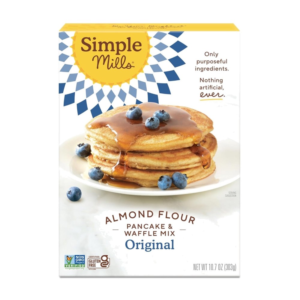 Almond Flour Pancake & Waffle Mix Gluten Free Plant Based Paleo 10.7 oz