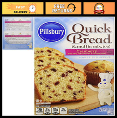 Cranberry Quick Bread Mix – Easy Baking Mix, 15.6 oz, Perfect for Holidays