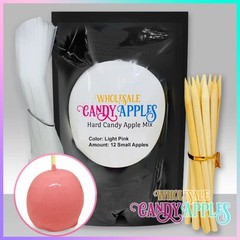 DIY Candy Apple Making Mix Kit-Light Pink Plain Candy Apple