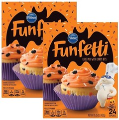 Pillsbury Funfetti HALLOWEEN Cake Mix w Candy Bits (2 Pack) Orange