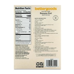bettergoods Banana Nut Muffin Mix GLUTEN FREE 15.6 oz Box – 6 BOXES