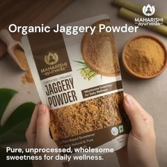 Maharishi Ayurveda Organic Jaggery Powder Pure Sugarcane Gur 500g