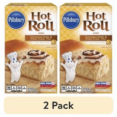Hot Roll Mix 16 oz Two Pack Complete Baking Mix Easy Prepare Sweet Bread