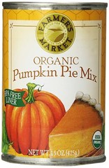 Farmer’s Market Foods, Organic Canned Pumpkin Pie Mix, 15 Ounce