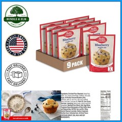 Blueberry Muffin Baking Mix, 9 Count, Simple Recipe for Homemade Goodness