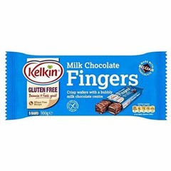 Kelkin Gluten Free Chocolate Fingers (5 per pack – 100g) – Pack of 2